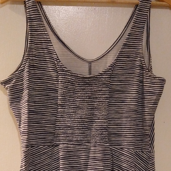 Navy Blue/White Striped Tank Dress - Picture 3 of 3